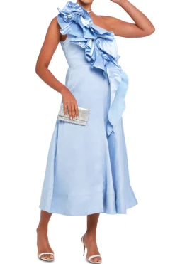 Adelia Ruffle Midi Dress