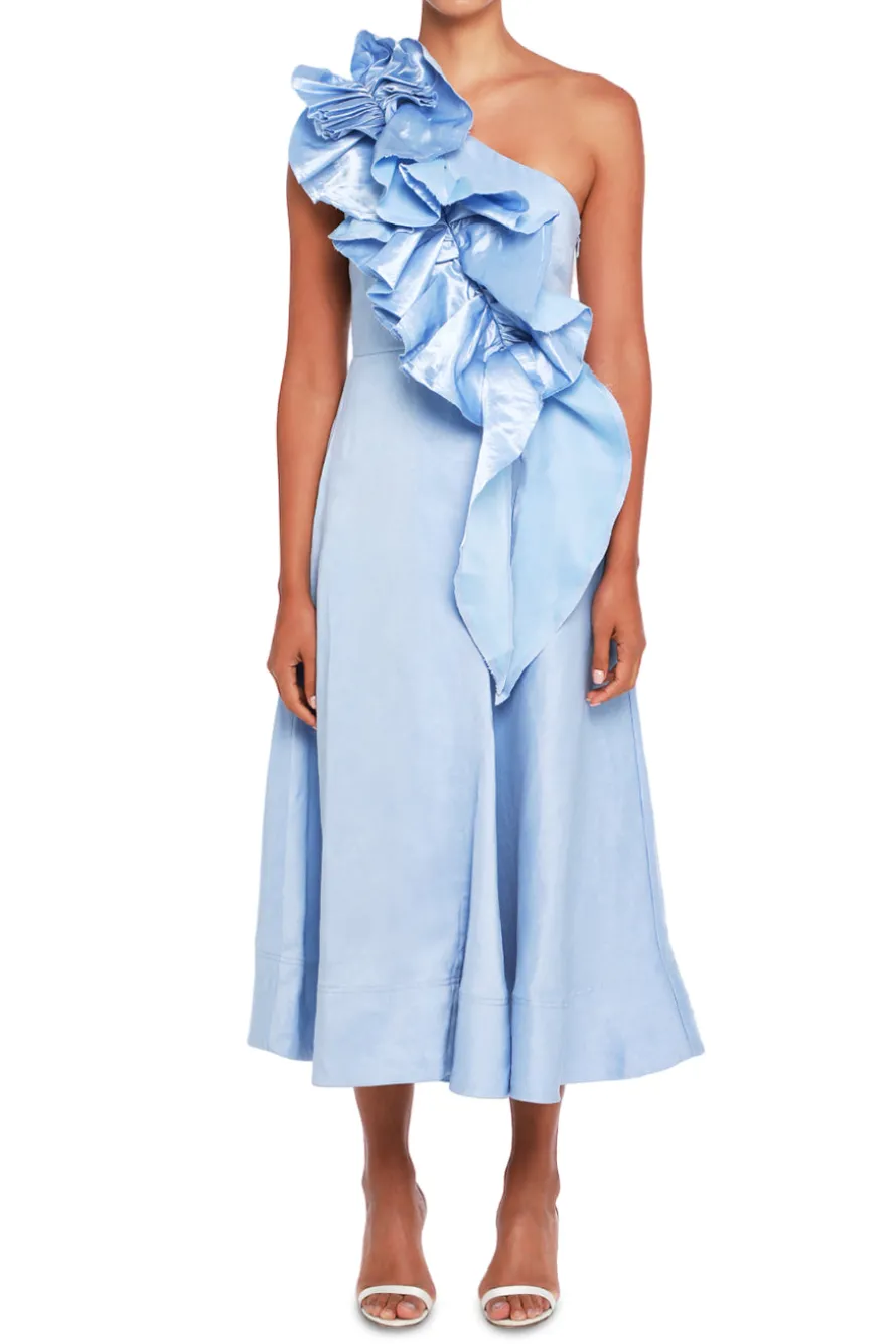 Adelia Ruffle Midi Dress