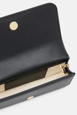 Alessia Floral Clutch Bag in Black and Gold