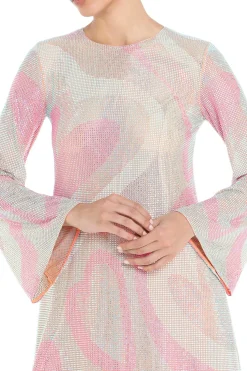 A-Line Crystal Hearts Mini Dress