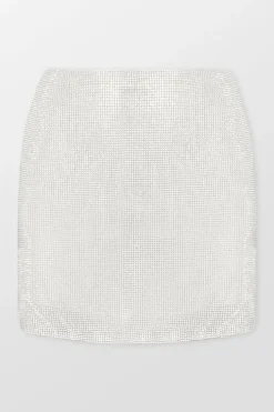 A-Line Crystal Mini Skirt