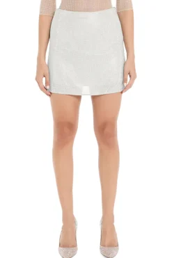 A-Line Crystal Mini Skirt