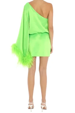 Allegra Feather Trim Mini Dress