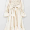 Amelia Off Shoulder Bow Midi Dress