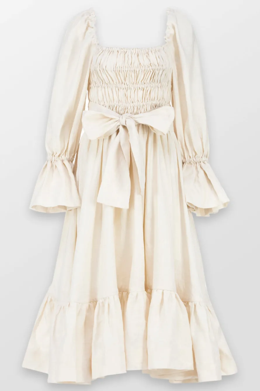 Amelia Off Shoulder Bow Midi Dress