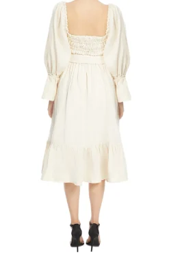 Amelia Off Shoulder Bow Midi Dress
