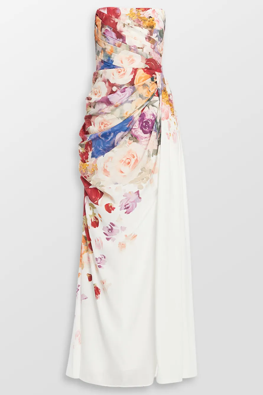 Anastasia Bustier Floral Maxi Dress