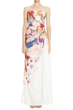 Anastasia Bustier Floral Maxi Dress