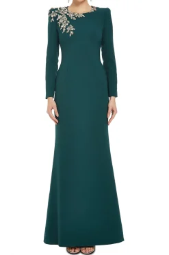 Angel Eyes Embellished Evening Gown