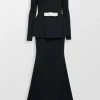 Asymmetrical Peplum Mermaid Flounce Evening Gown