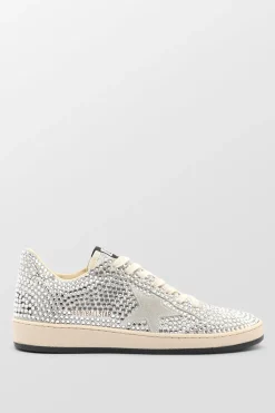 Ball Star Suede Sneakers With Upper Crytals