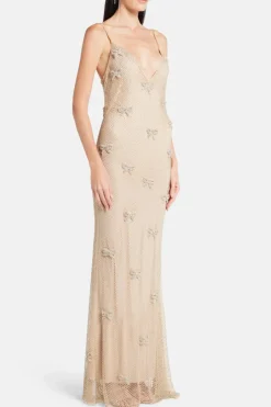 Berisa Bow Embellished Evening Dress