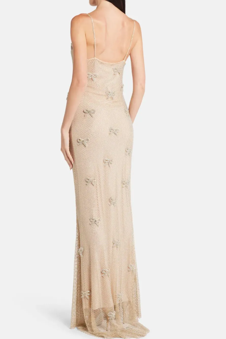 Berisa Bow Embellished Evening Dress