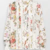 Blouson Sleeve Floral Blouse