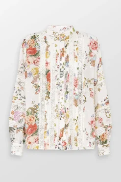 Blouson Sleeve Floral Blouse