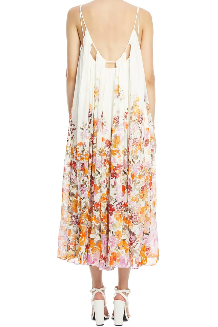 Boeri Border Print Midi Dress