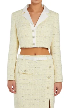 BOUCLE CROPPED JACKET