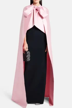 Bow Cape Evening Gown