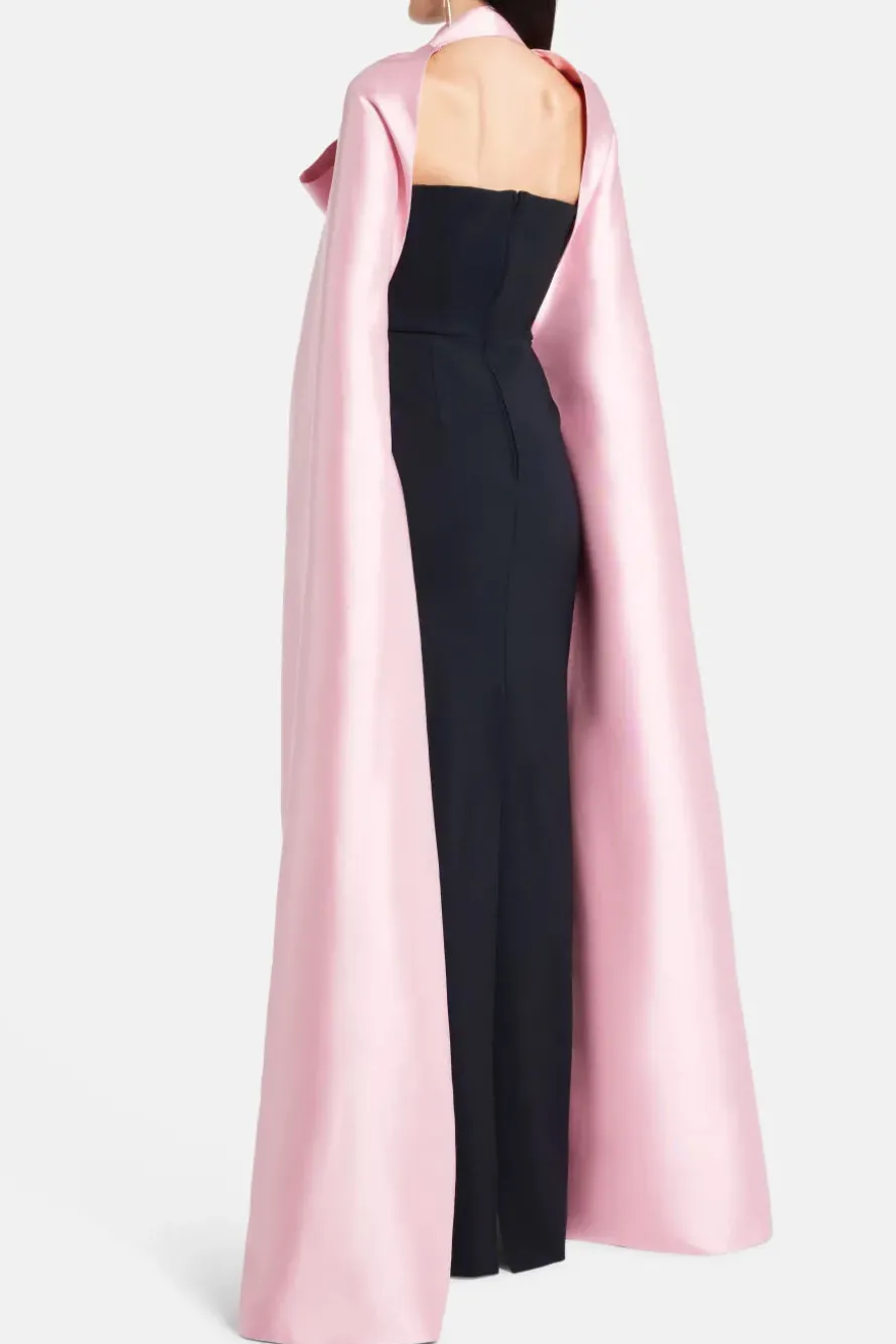 Bow Cape Evening Gown