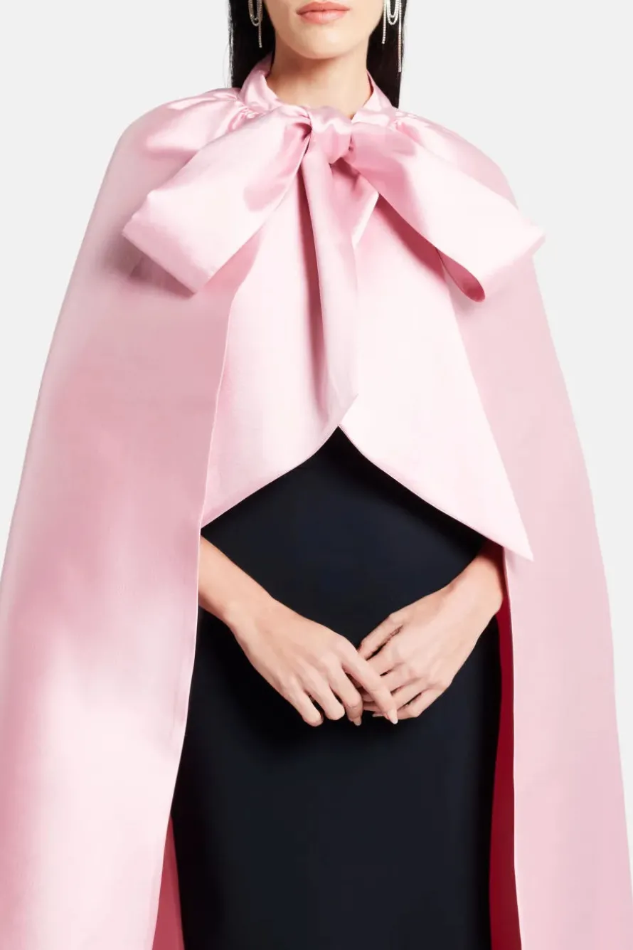 Bow Cape Evening Gown