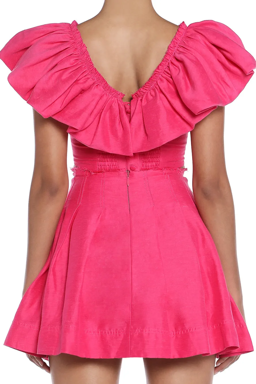 Bubble Flounce Cropped Top