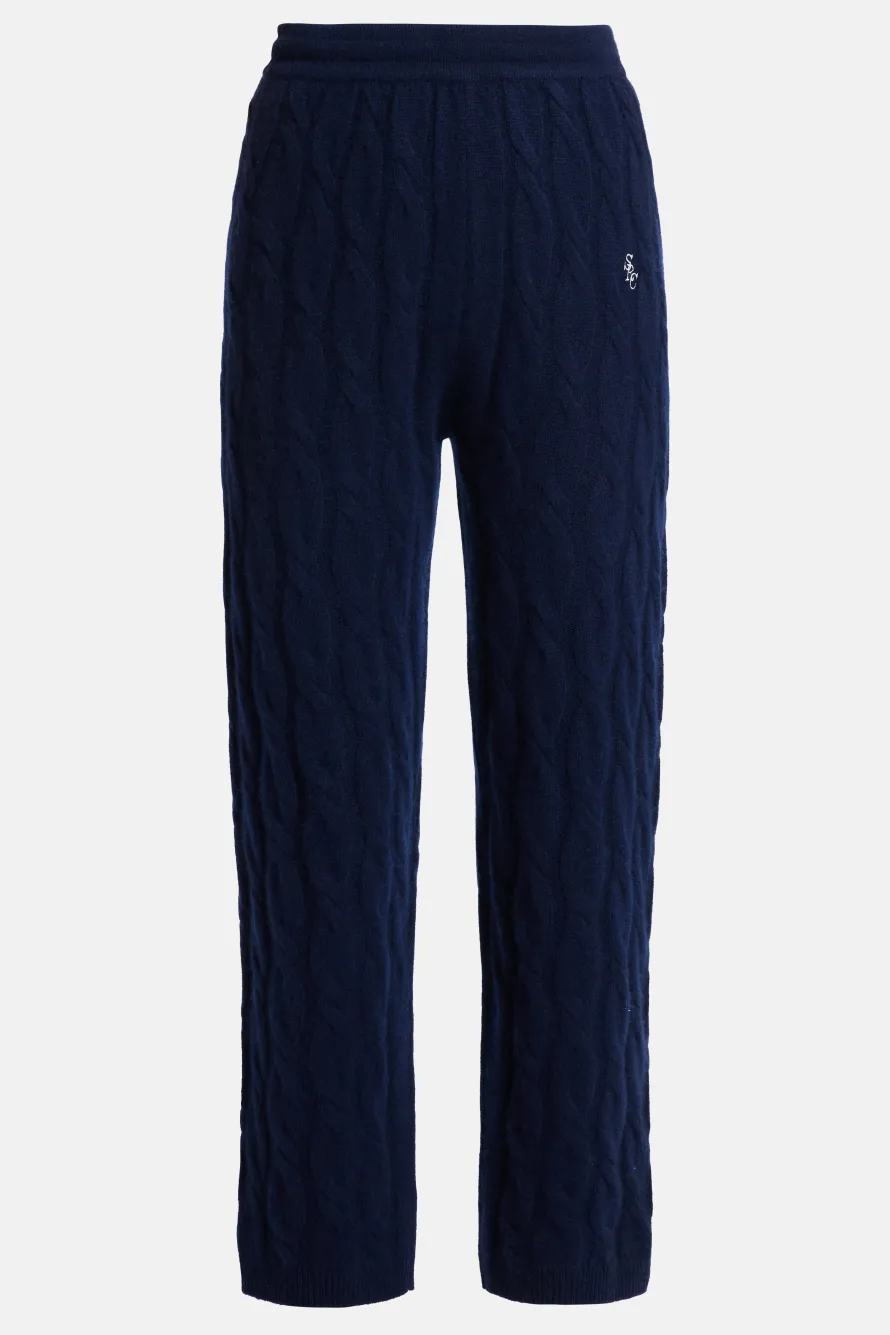 Cable Knit Cashmere Trousers