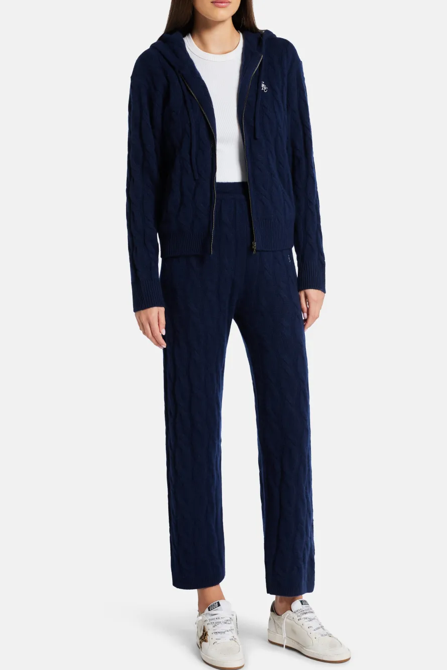 Cable Knit Cashmere Trousers