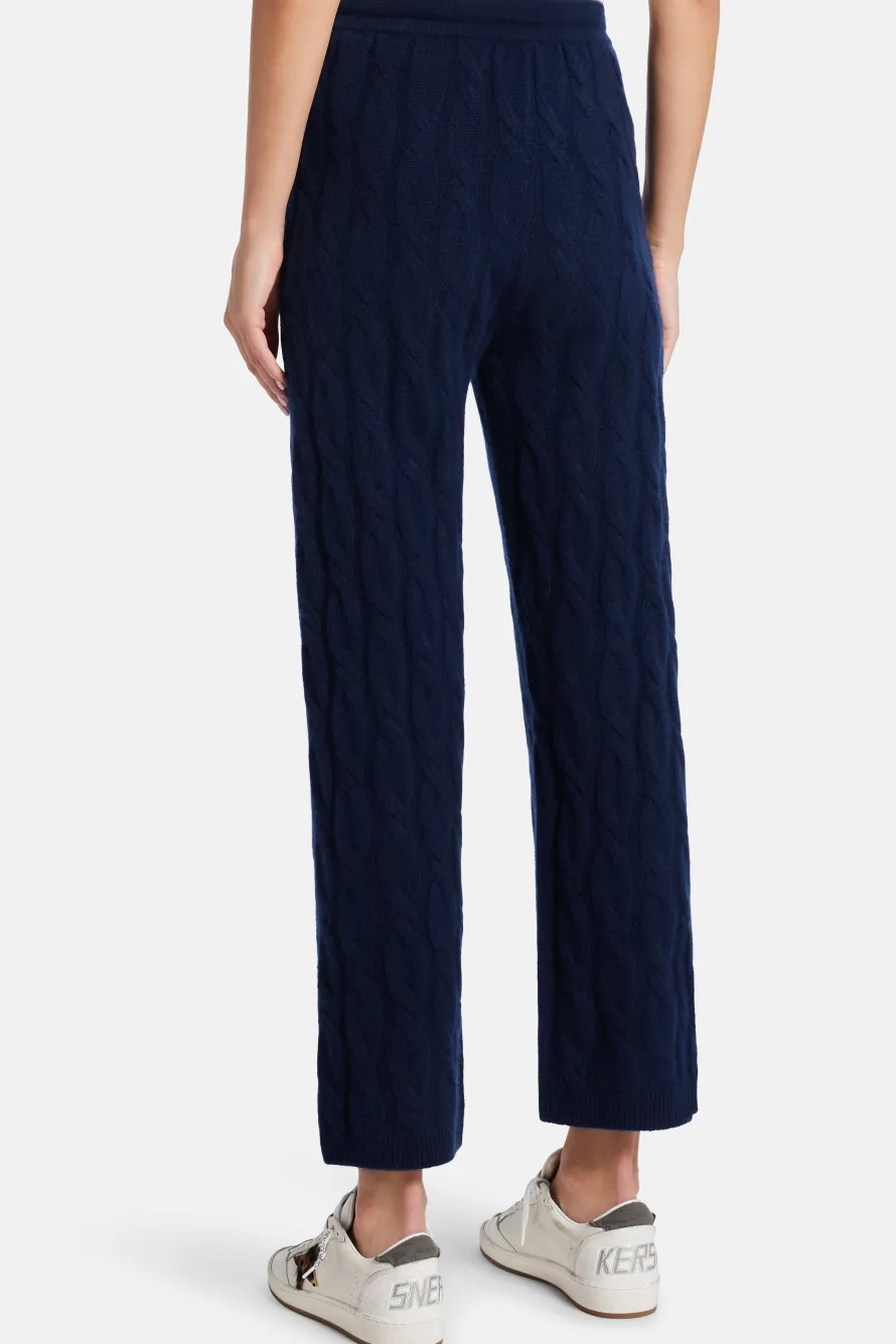 Cable Knit Cashmere Trousers