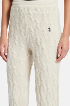Cable Knit Cashmere Trousers