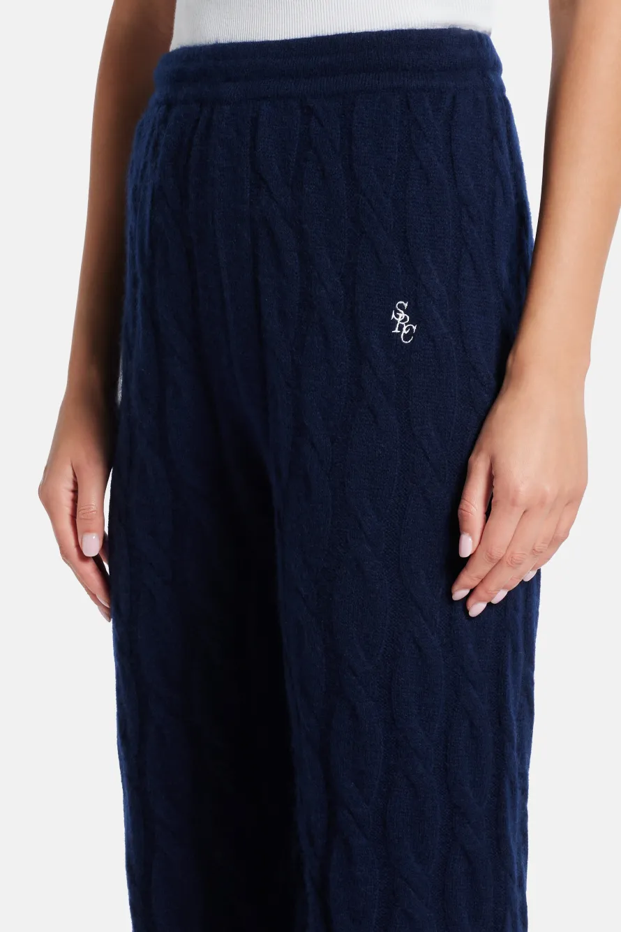 Cable Knit Cashmere Trousers