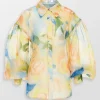 Celeste Floral Balloon Sleeves Blouse