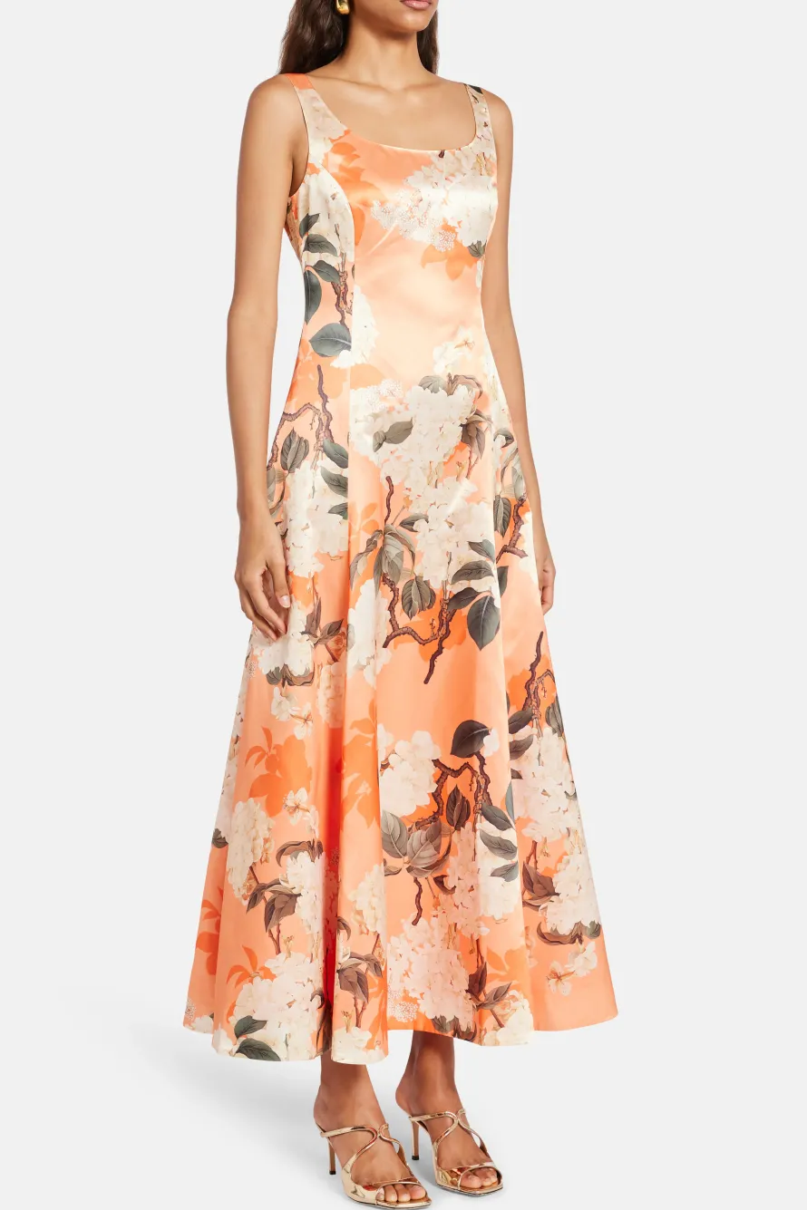 Charlotte Hydrangea Maxi Dress