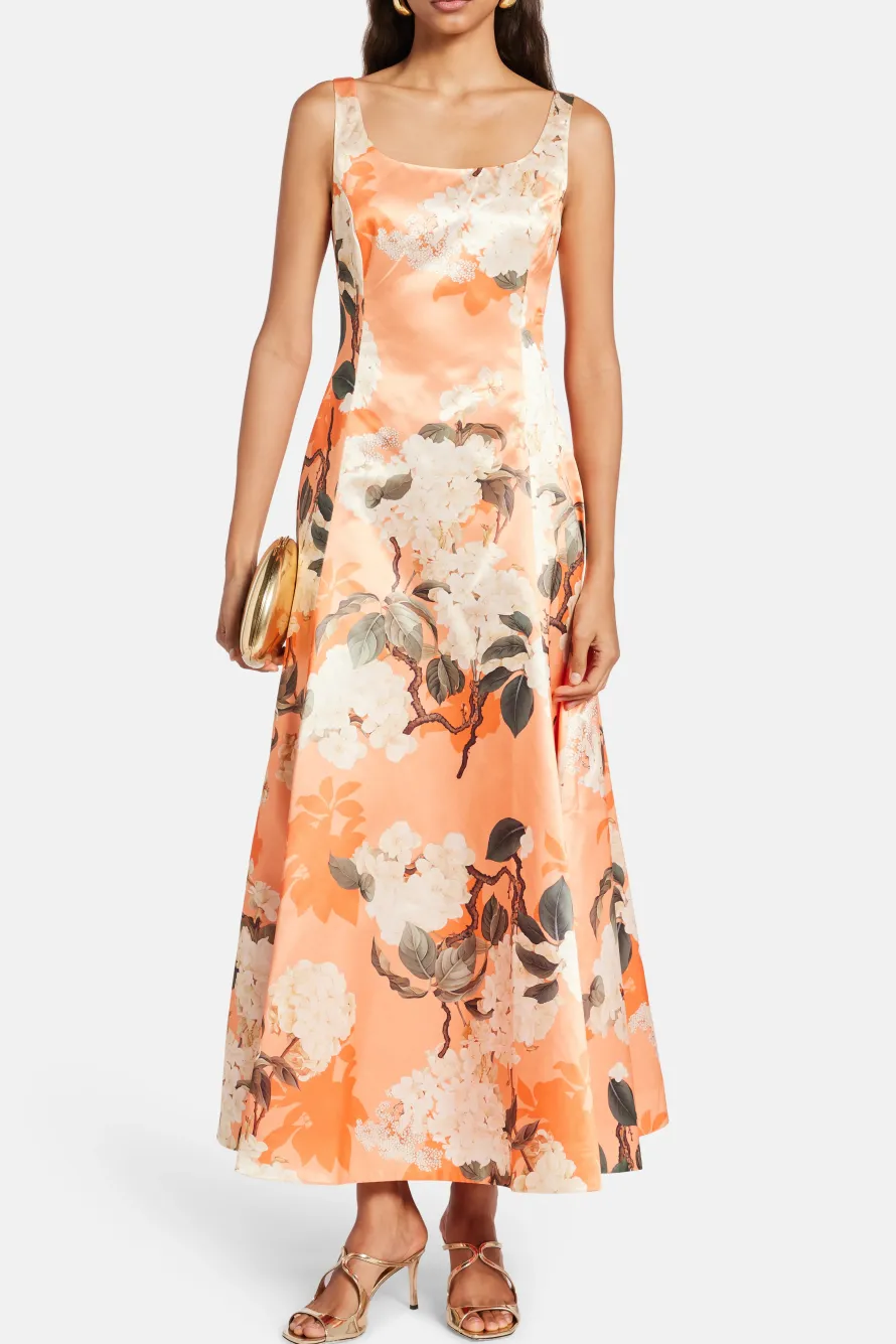 Charlotte Hydrangea Maxi Dress