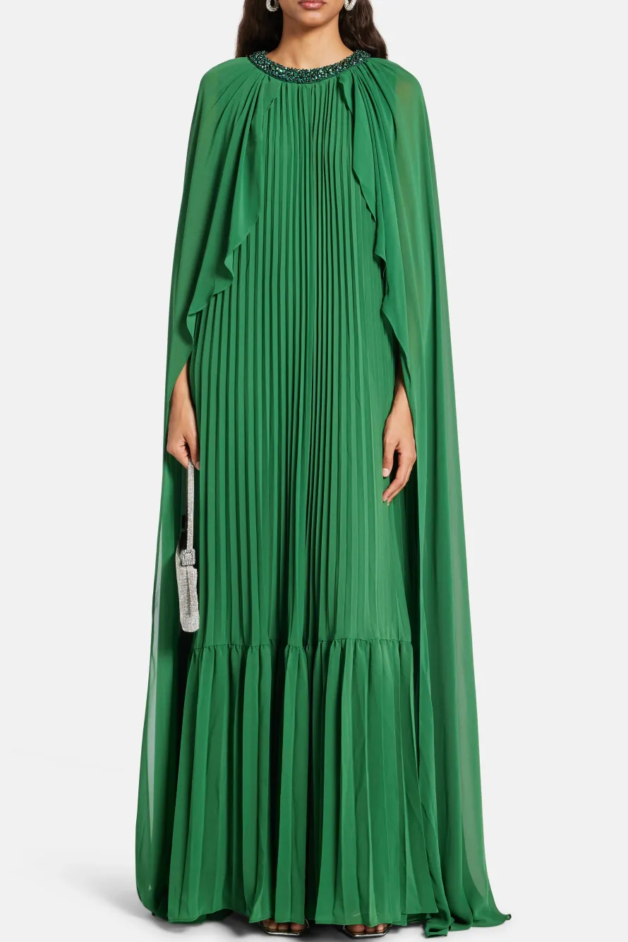 Chiffon Cape Evening Dress