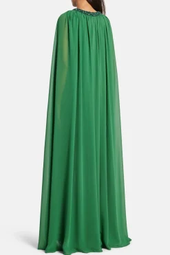 Chiffon Cape Evening Dress