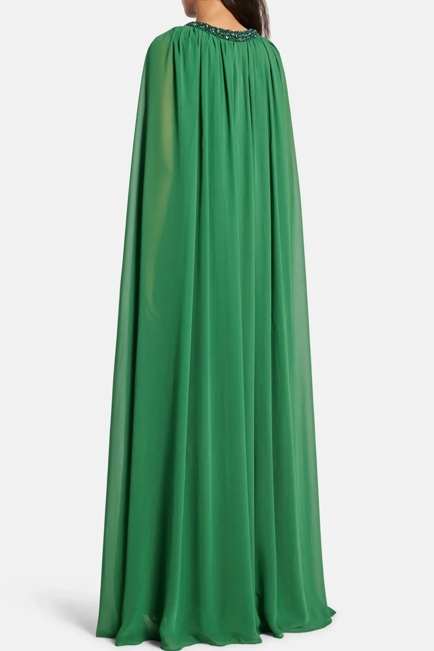 Chiffon Cape Evening Dress