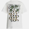 Copacabana Relaxed Cotton Round Neck T-Shirt in White