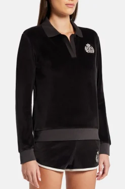 Crest Velour Polo T-Shirt