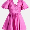 Cresting Organic Cotton Mini Dress in Pink