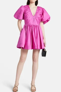 Cresting Organic Cotton Mini Dress in Pink