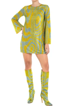 Crystal A-Line Mini Dress