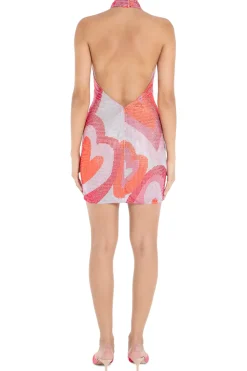 Crystal Backless Mini Dress