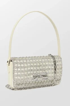 Crystal Bow Baguette Bag