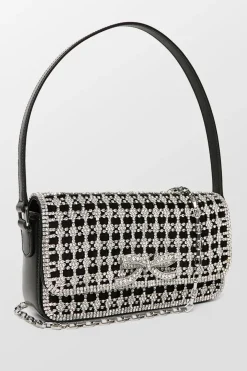 Crystal Bow Baguette Bag
