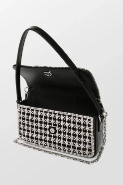 Crystal Bow Baguette Bag