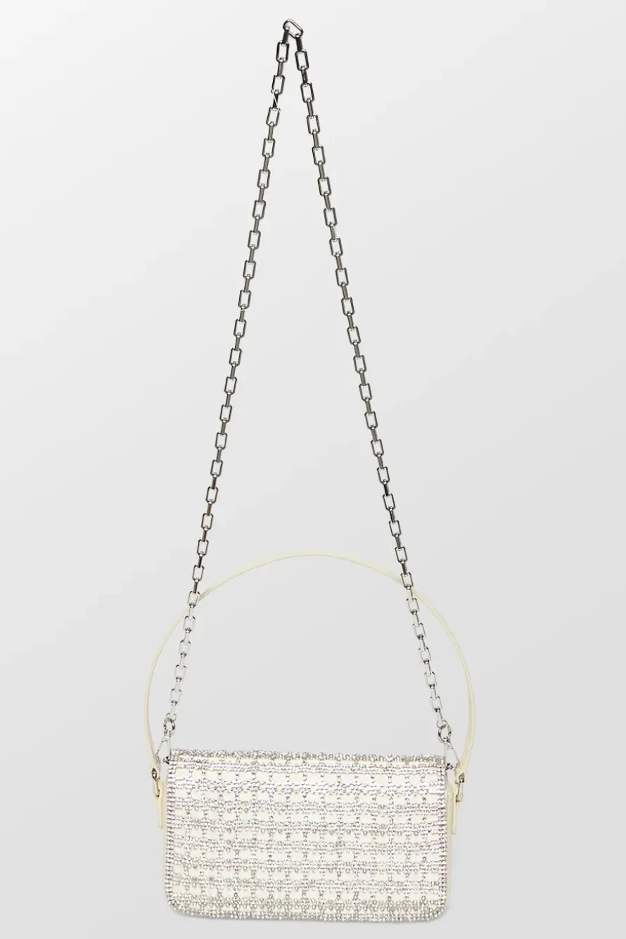 Crystal Bow Baguette Bag
