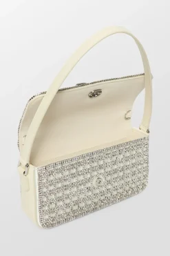 Crystal Bow Baguette Bag