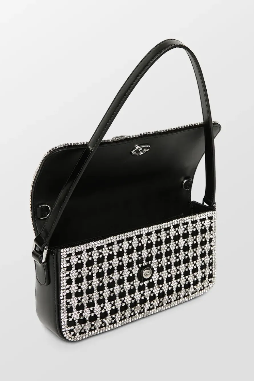 Crystal Bow Baguette Bag