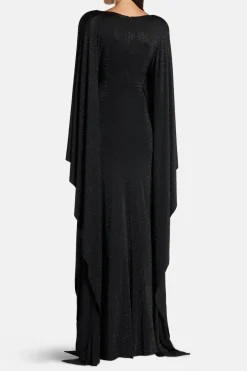 Crystals Studded Kaftan in Black