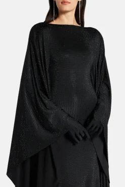 Crystals Studded Kaftan in Black